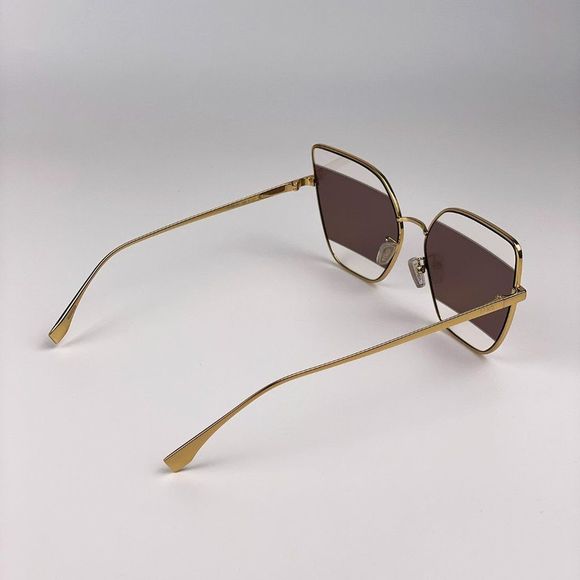 Fendi Sunglasses FE40015U 30E Cat Eye Gold Brown Women main image 5